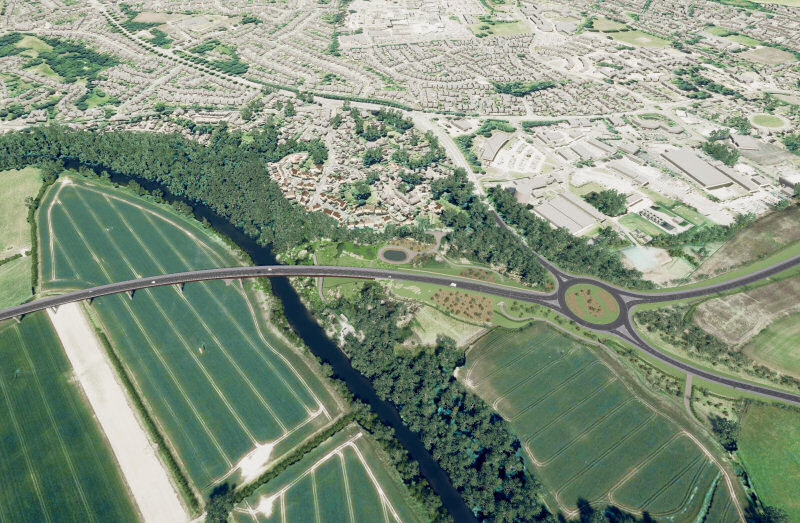 A view of how the NWRR Viaduct would look