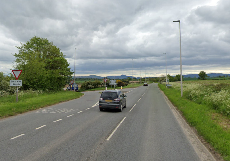 The A49 Condover junction south of Bayston Hill. Image: Google Street View