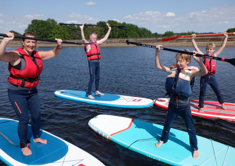 Stand up paddle boarding at Chelmarsh Sailing Club
