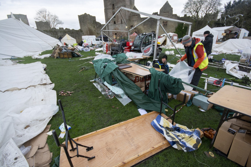 Exhibitors were badly affected by the storm damage. Photo: Ashleigh Cadet