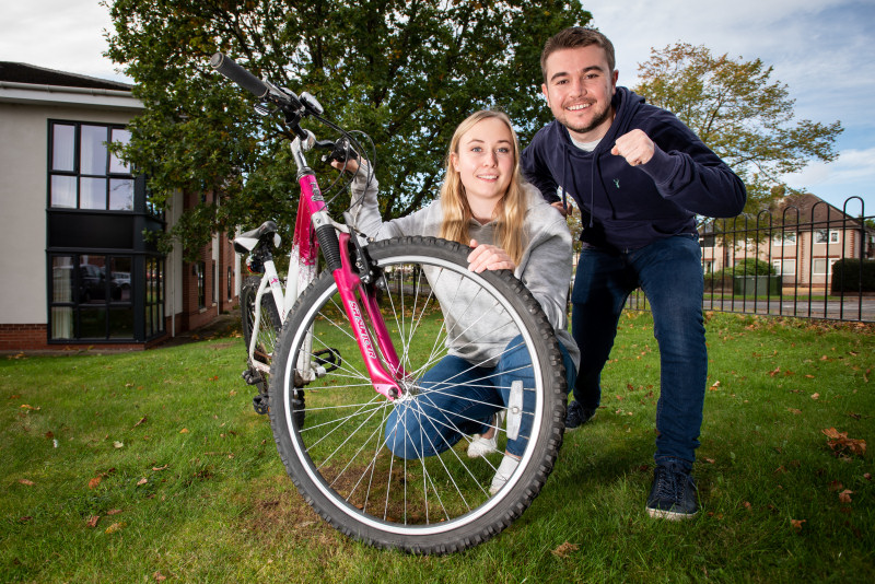 Tom Williams and Laura Humphreys have raised funds for Montgomery House care home in Shrewsbury