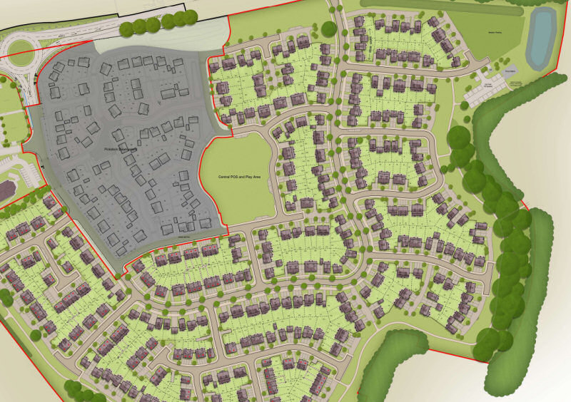 Charlton Gardens, the new residential area that has been approved by Telford and Wrekin Council