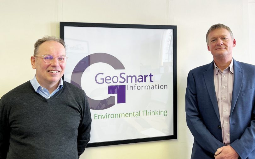 Phillip Martin, newly appointed director at GeoSmart, with Paul Ellis, right, MD of GeoSmart