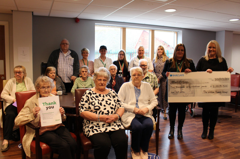 A recent join-fundraiser between Wrekin & residents at Parkwood extra care raised over £2,000 for Macmillan
