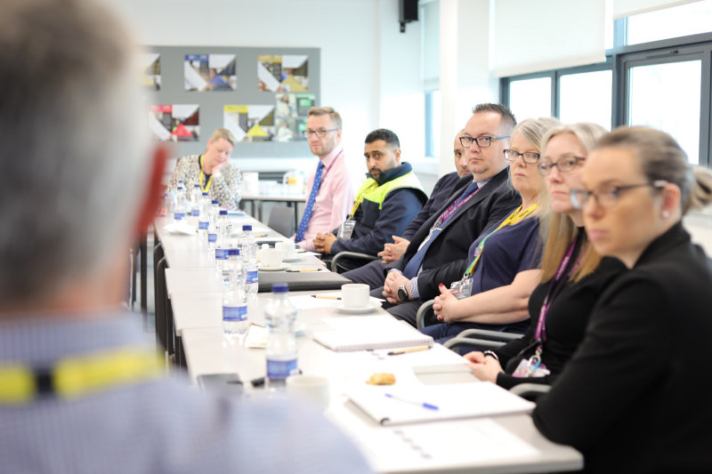 Businesses at the launch of the Gatsby apprenticeships hub at Telford College
