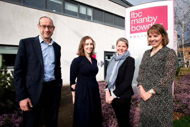 Managing director, Neil Lloyd with new Associates Kate Rowley, Anna Russell and Sam Roberts