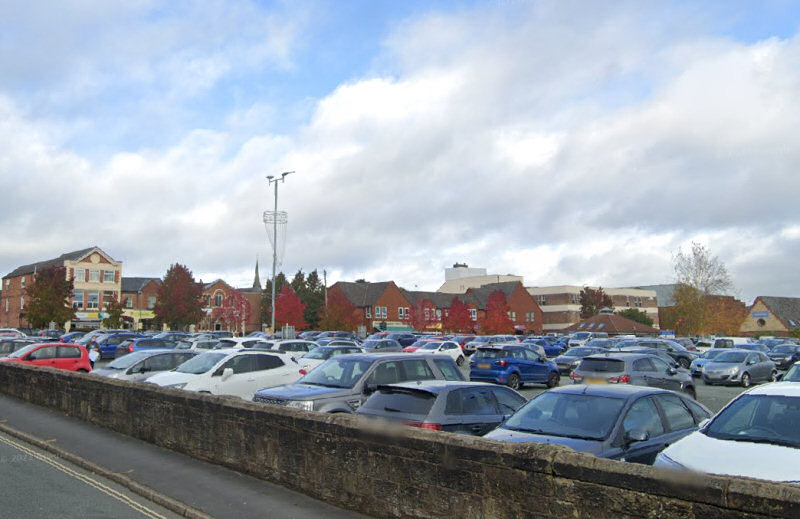 Oswestry’s Central Car Park. Image: Google Street View