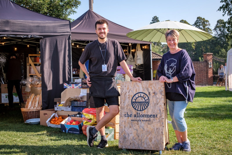 Sam Jewell and Jane Johnson from The Allotment – just one of the Shropshire businesses involved in this year’s Shrewsbury Folk Festival