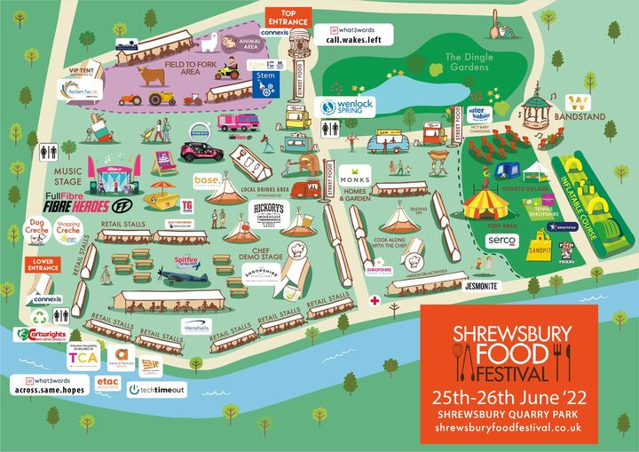 Shrewsbury Food Festival map