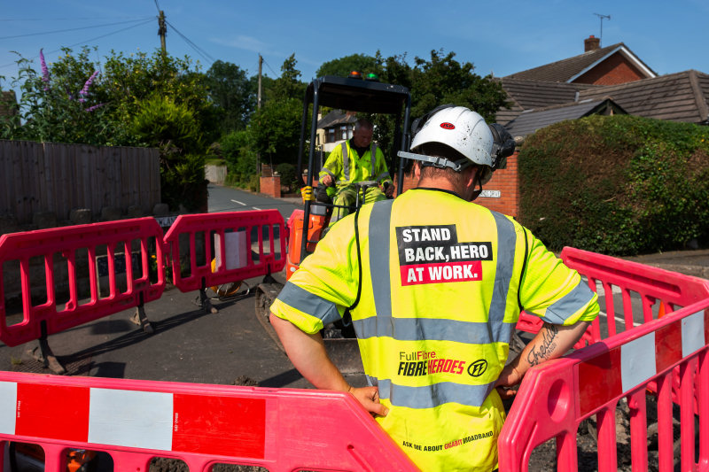 Fibre Heroes network engineers work to connect residents in Shrewsbury