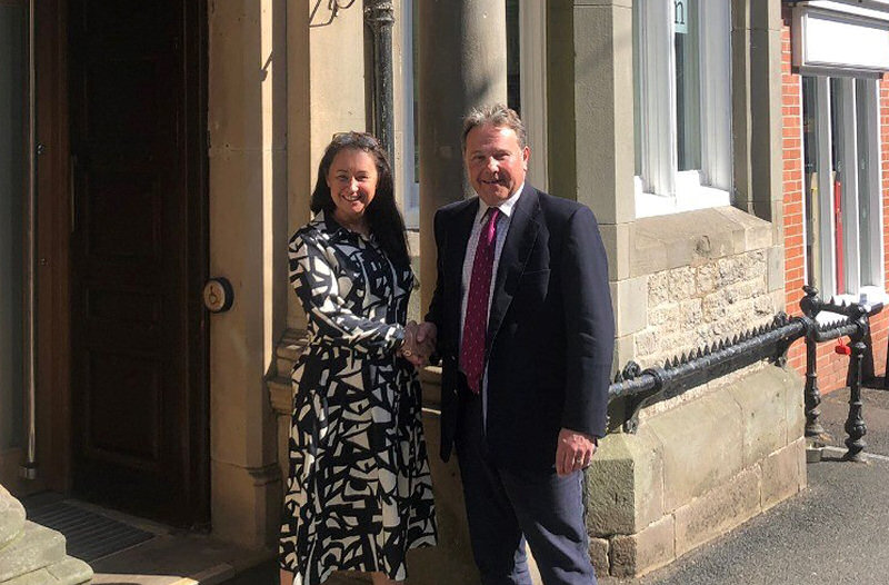 Rebecca Greenhalgh pictured with Paul Madeley