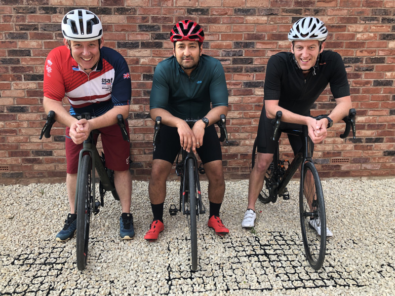 The 5am Club are, from left, Nick Barker, Arindam Das and James Champion