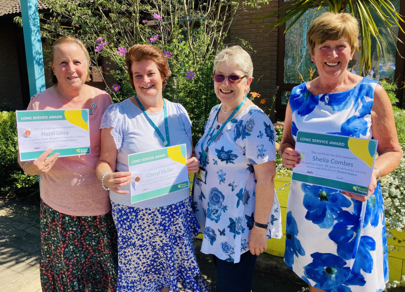 Cheryl Muller, Jeantte Whitford, Sheila Coombes and Hazel Lilley were recognised at the annual awards ceremony