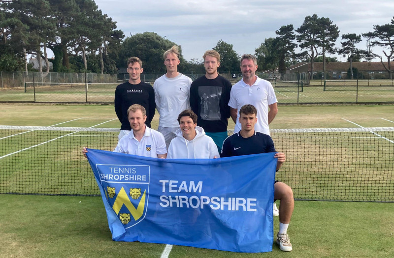 Shropshire’s men's tennis team at LTA Summer County Cup week