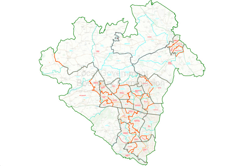New wards for Telford & Wrekin Borough Council. Credit: Ordnance Survey data (c) Crown copyright and database rights 2022