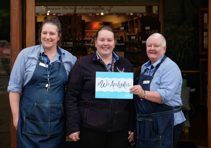 Lou Jammaz, Becky Bruce and Tess Slater from Ludlow Farm Shop