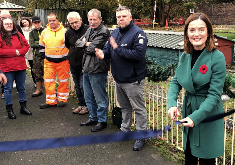 Telford MP Lucy Allan officially opens the platform extension