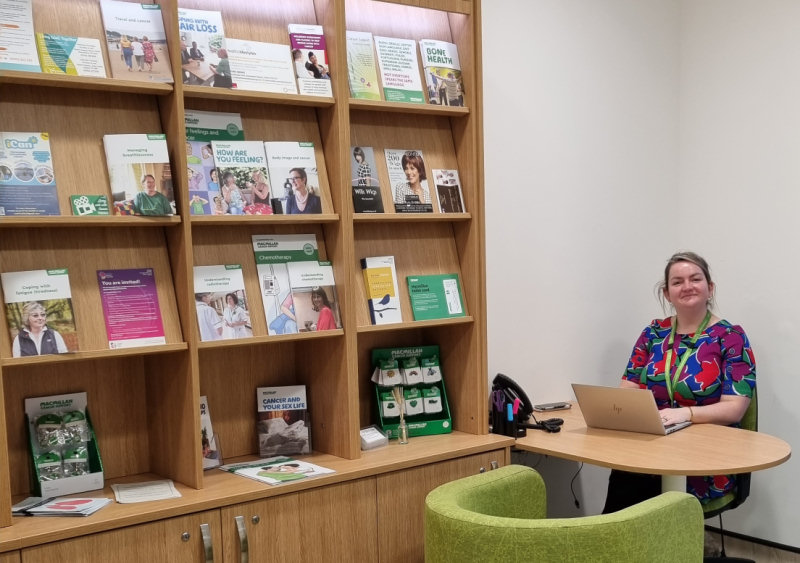 Ella Sadd, Macmillan Support Centre Assistant Manager at SaTH, at the new-look centre