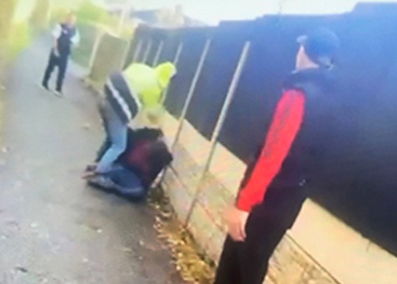 A video of the assault has been passed to the police and shows the victim on the floor. Image supplied by West Mercia Police
