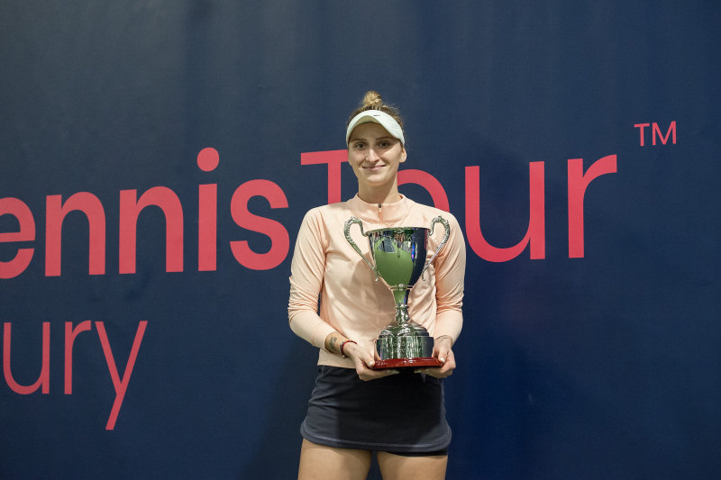 Marketa Vondrousova, who beat second seed Ons Jabeur to reach the third round of the Australian Open, won both the singes and doubles titles at The Shrewsbury Club’s ITF World Tennis Tour event in November. Photo: Richard Dawson Photography
