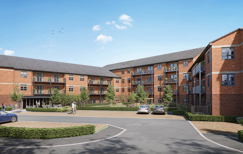 Queenswood will provide high quality living space and wraparound care and support for people over the age of 55, offering a mix of one and two-bed apartments, private gardens and a café