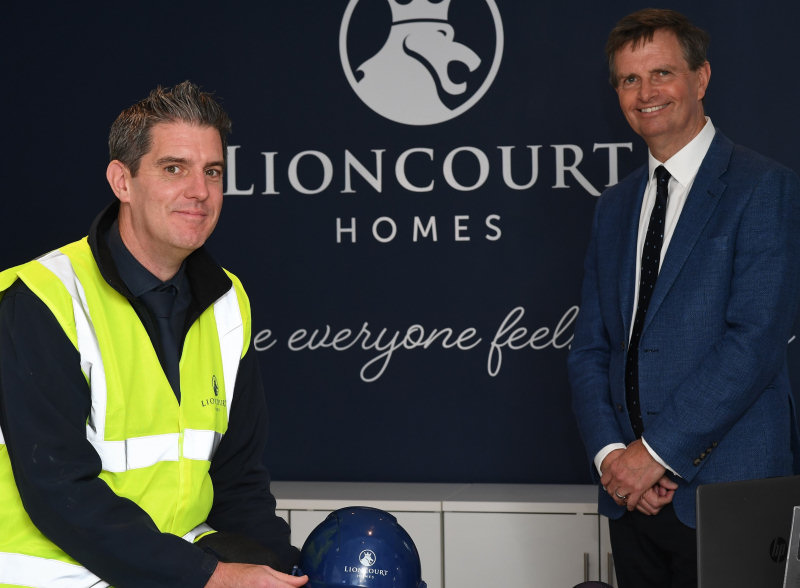 Senior Site Manager Mark Follos pictured with Lioncourt Group Chief Executive, Colin Cole