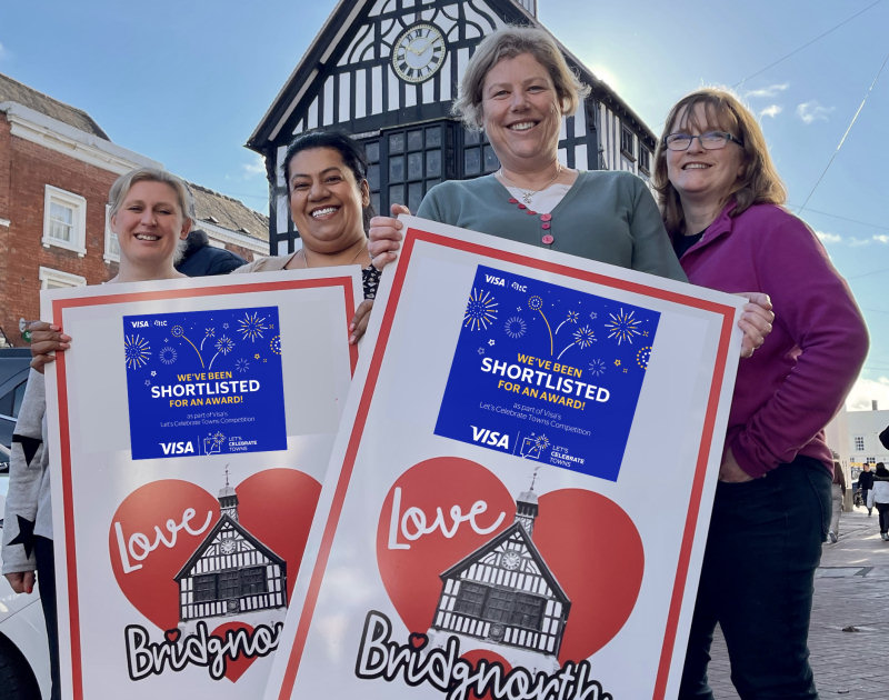 Pictured celebrating the shortlisting are Jen Ridley-Towns, Rita Bains, Sally Themans and Tamsin Preece