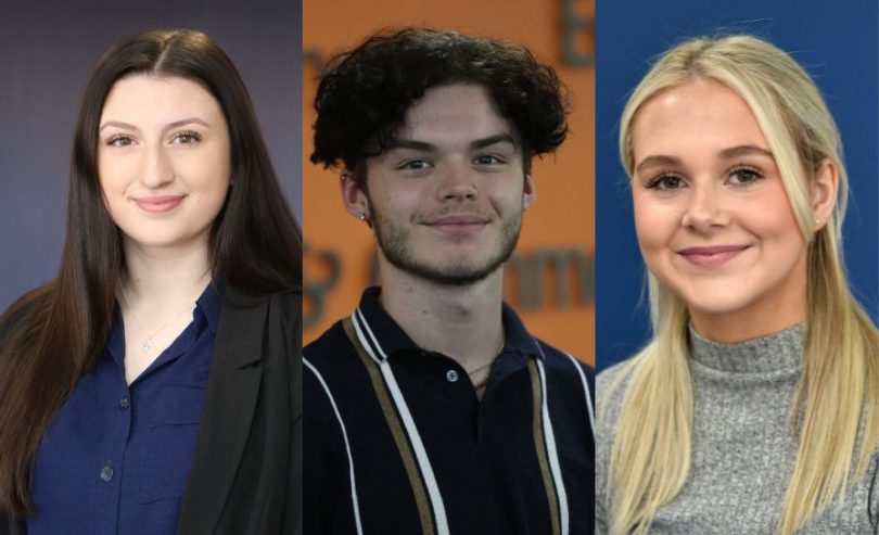 Emily Jones, Dylan McDonagh and Erin Payne