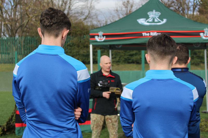 E Company, 8th Battalion The Rifles Regiment gave a taste of basic infantry tactics during their recent visit