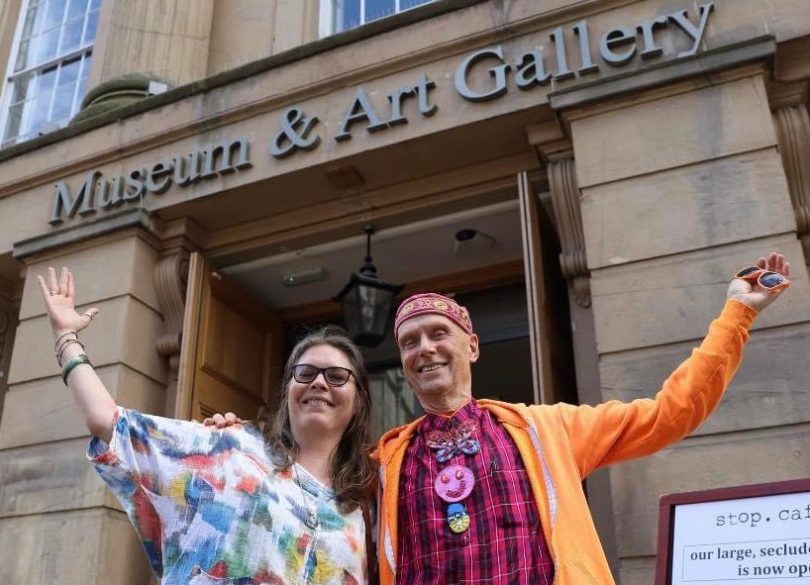 Jess Richards and Sculptor Andres Logan at Shrewsbury Museum and Art Gallery 2022