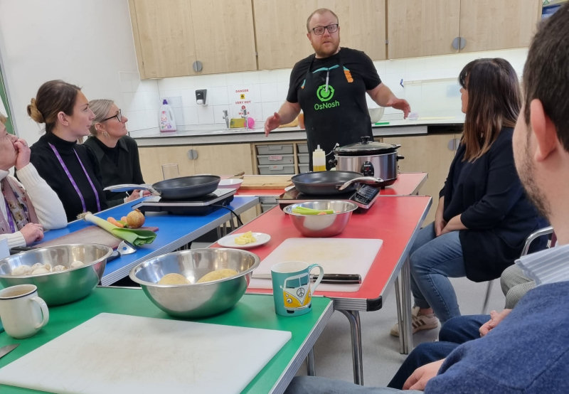 OsNosh director Ben Wilson leads a pilot session to introduce the new cookery course