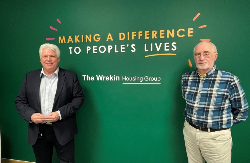 The Wrekin Housing Group’s Chief Executive Wayne Gethings (left) and new Board Member Kevin Morgan (right)