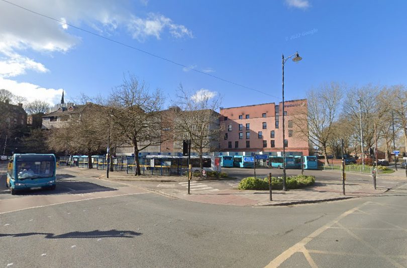 The incident happened on the Smithfield Road side of the bus station. Image: Google