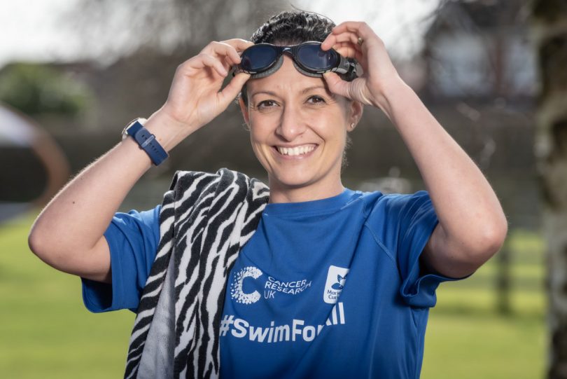 Soraya Mashadi will swim 2.5k this May at Market Drayton swimming pool to raise money for Cancer Research UK and the end-of-life charity Marie Curie