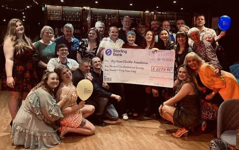 Shrewsbury Musical Theatre Company members have walked over 500 miles and raised over £2000 for MND and Doddie
