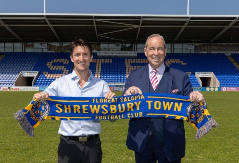 Morris Property's Director, Chris Morris, with Roland Wycherley MBE, Chairman at STFC