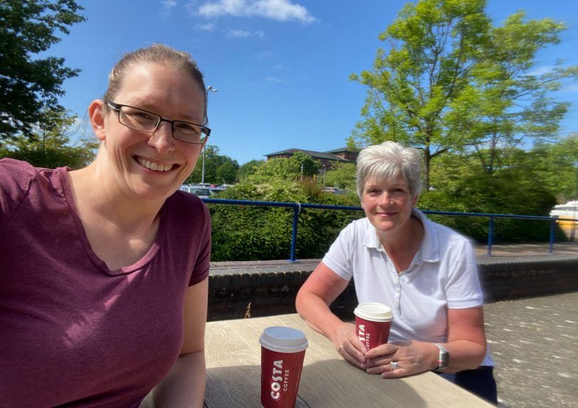 Helen Columb and Andrea Logan-Weston of Turas Accountants who will be joining the Hope in Every Step campaign