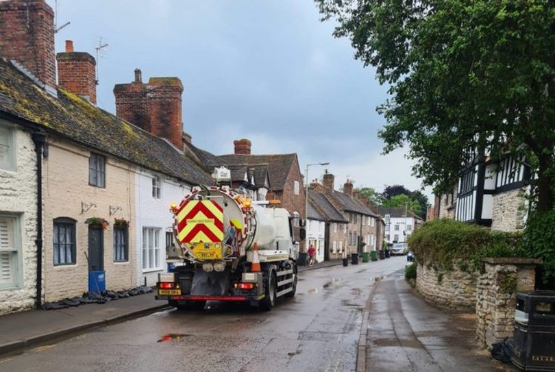 Shropshire Council's highways team working in Much Wenlock. Photo: Shropshire Council