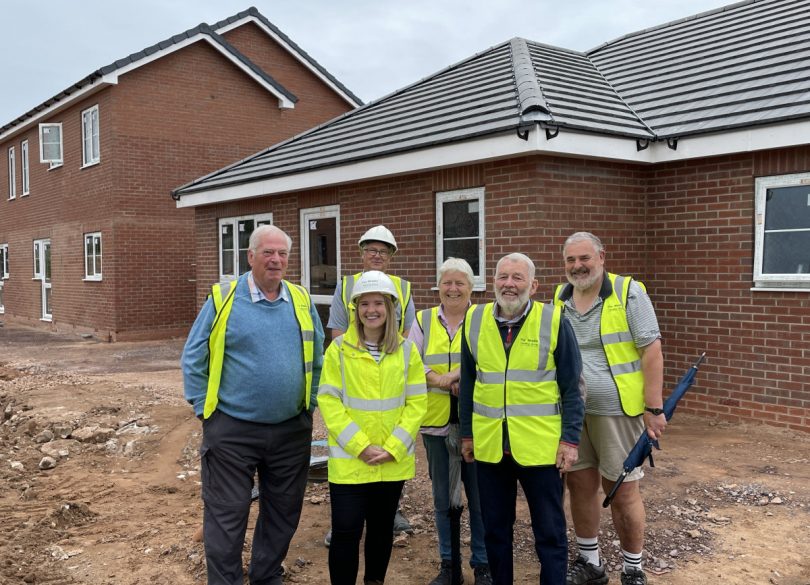 Members of the project board behind the community-led homes at Prees