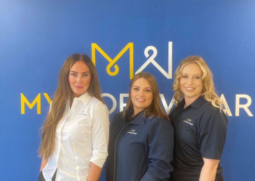 New hires Julie Sale, Tara Payne-Mcloughlin and Becky Homersley are pictured at MyWorkwear HQ