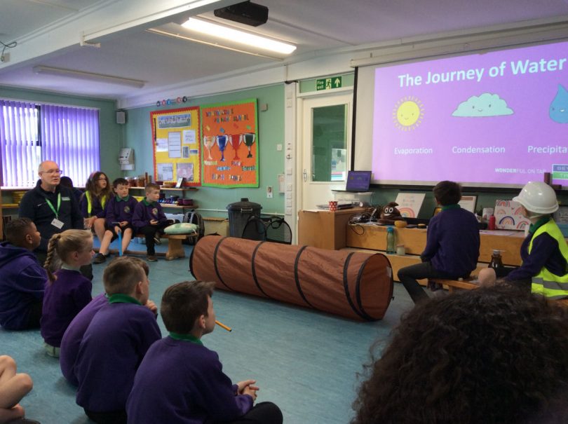 Severn Trent's education team recently visited Buntingsdale Primary School in Market Drayton recently to give a ‘Super Sewers’ assembly and workshop