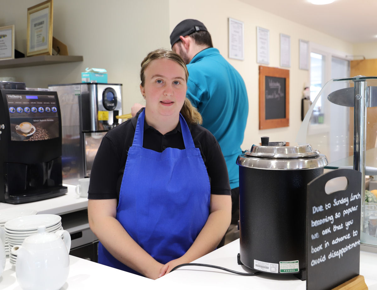 Wrekin's social Value committments include providing work experience placements for Derwen College students like Maisy