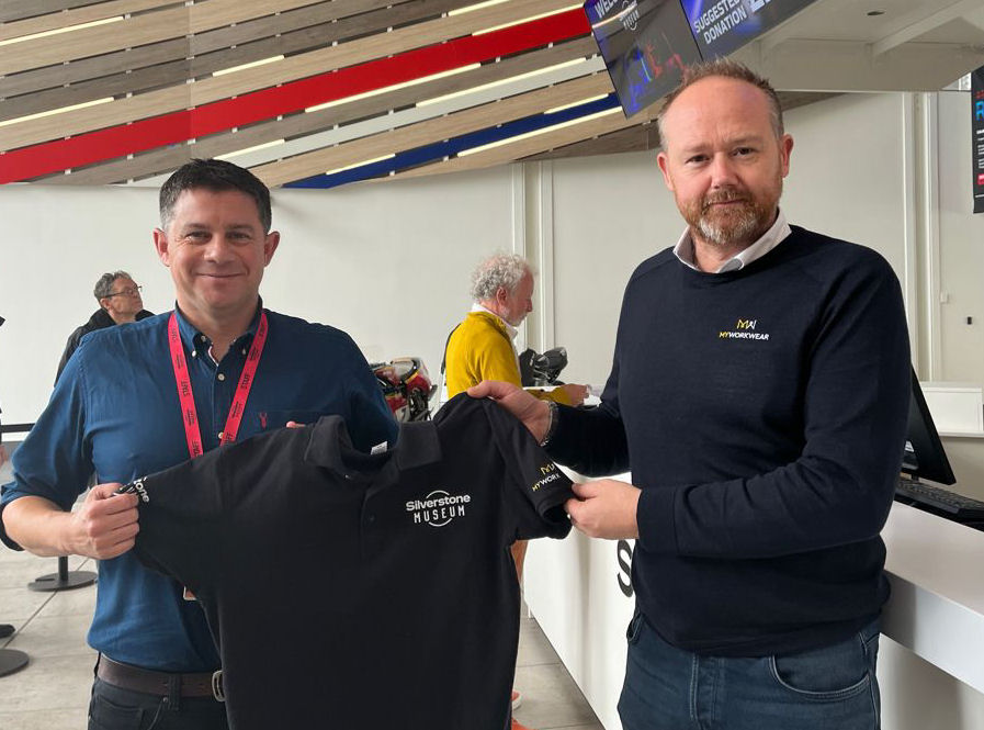 Rob Jana of Silverstone Museum and James Worthington of MyWorkwear