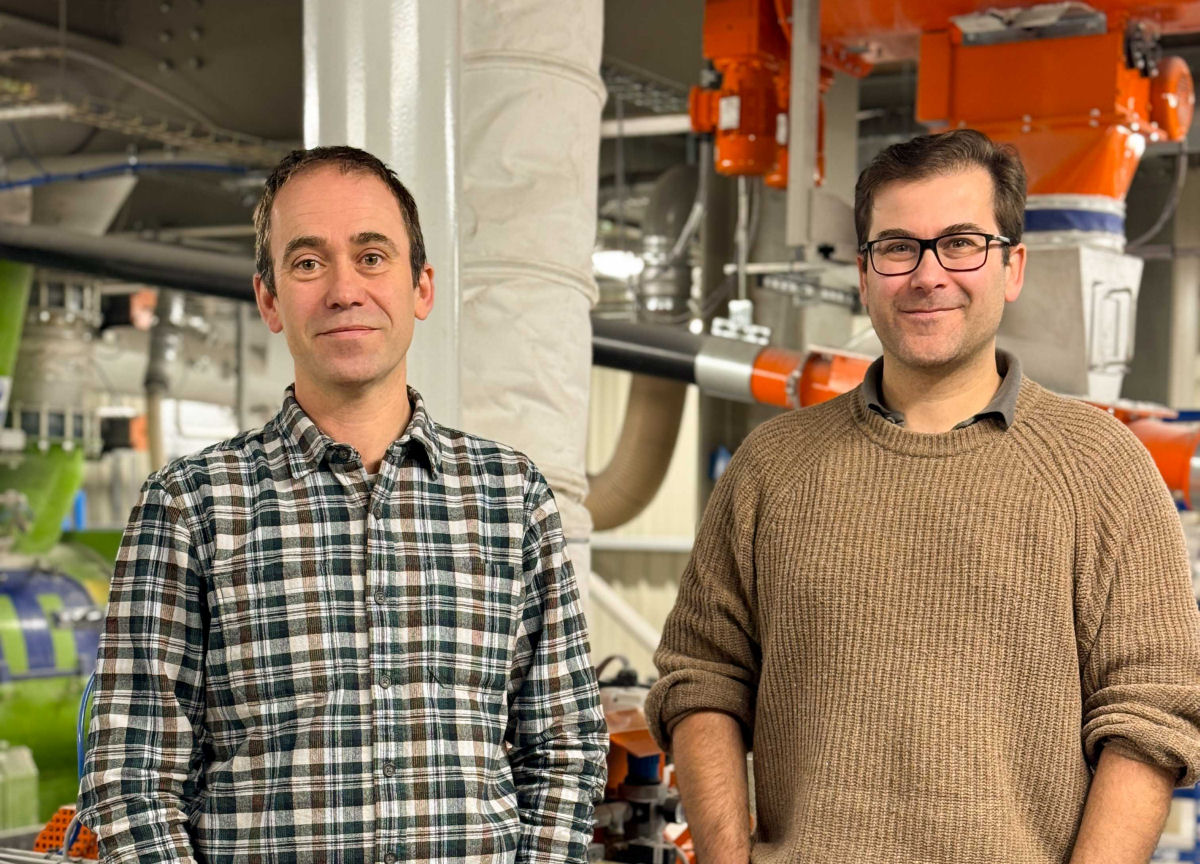 Simon Ayres (left) and James Ayres owners of the business in the plant room