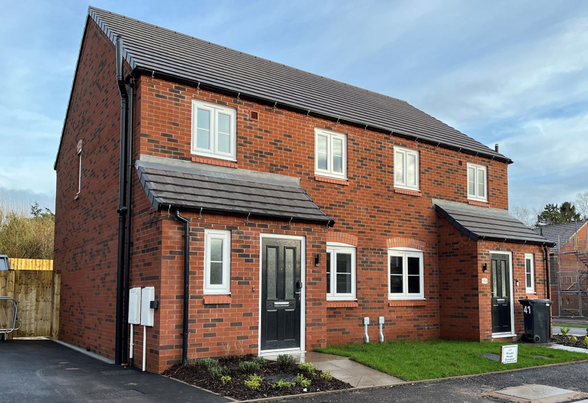 The properties have been built by Shropshire Homes.