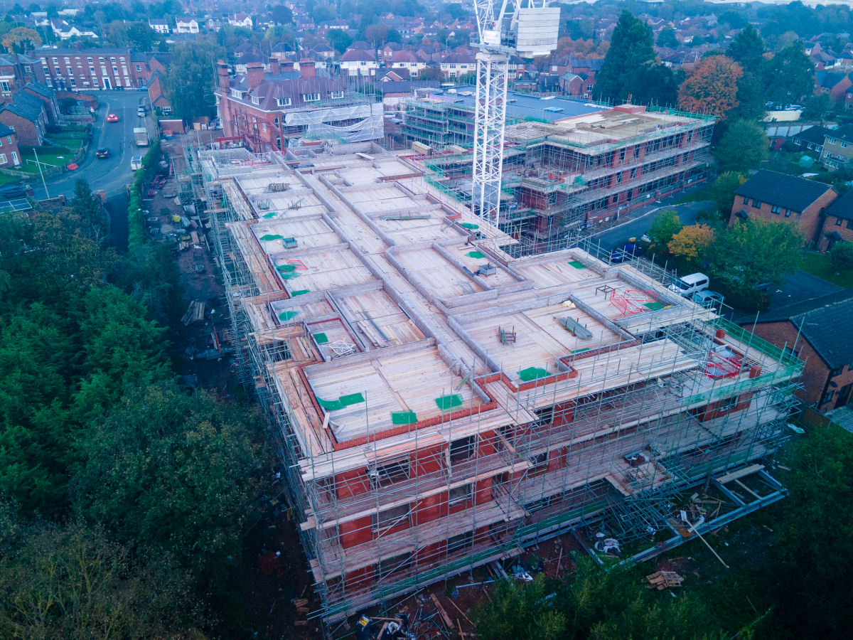 Work is progressing well at the housing and health hub at the Pauls Moss site