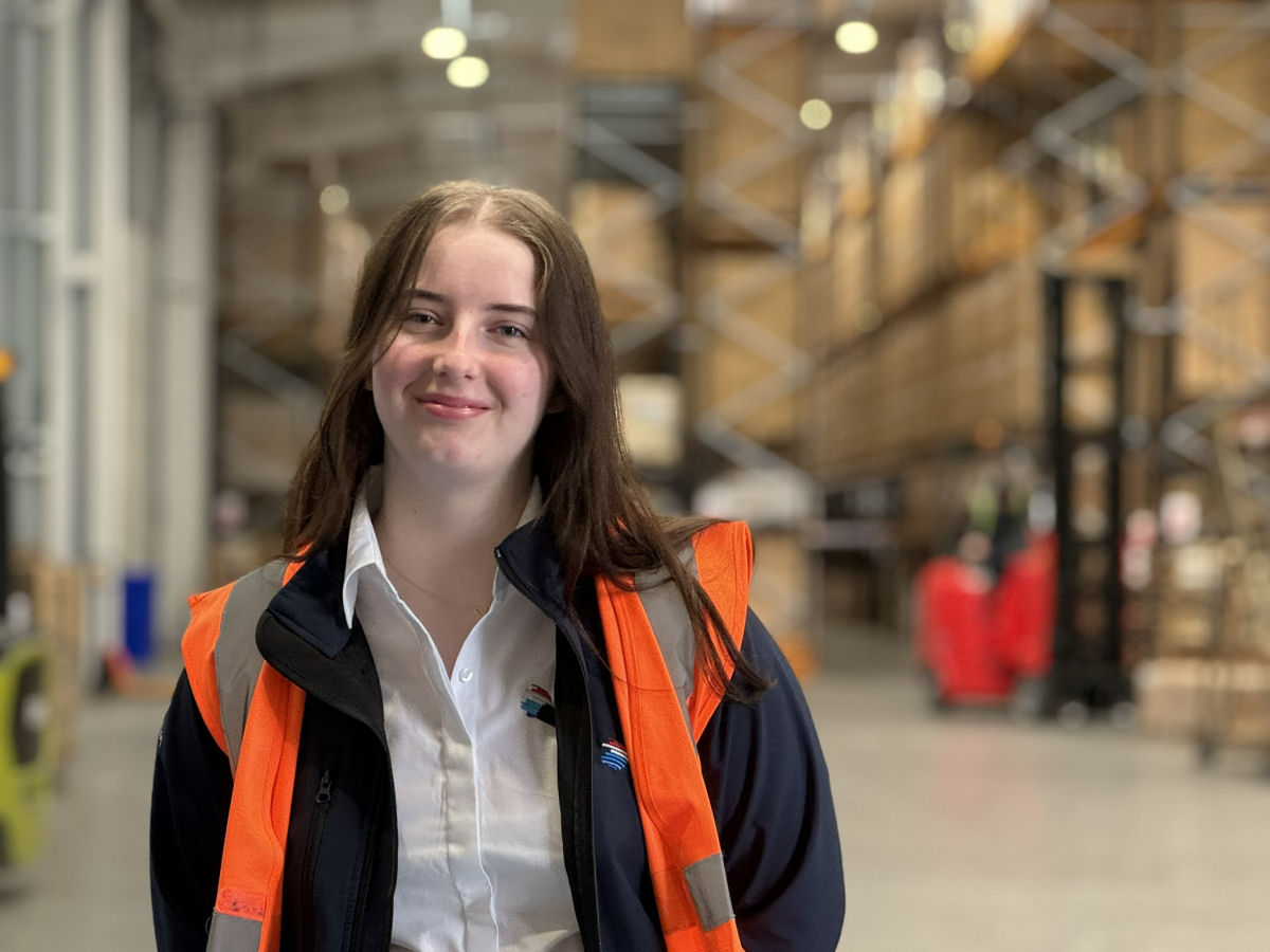 Grace Evans pictured on the factory floor at CEL Group