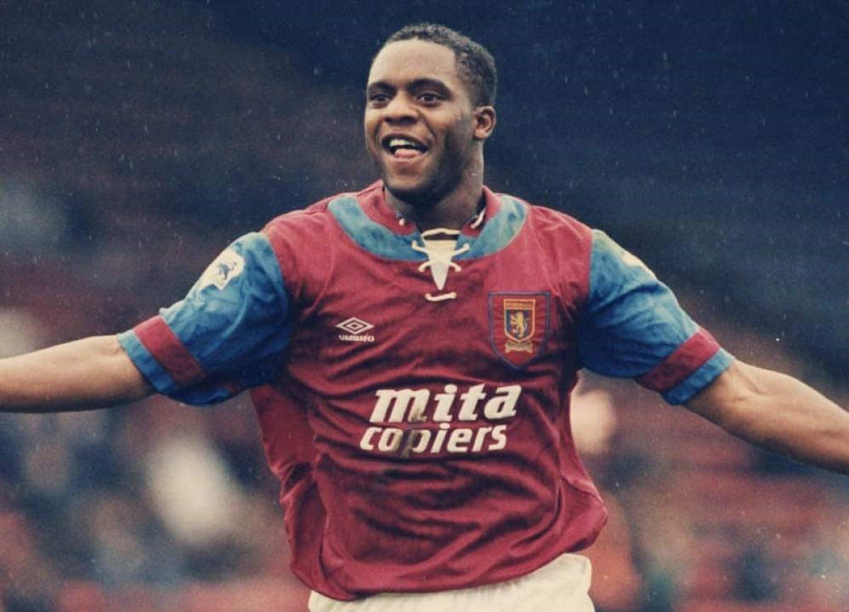 Dalian Atkinson playing for Aston Villa