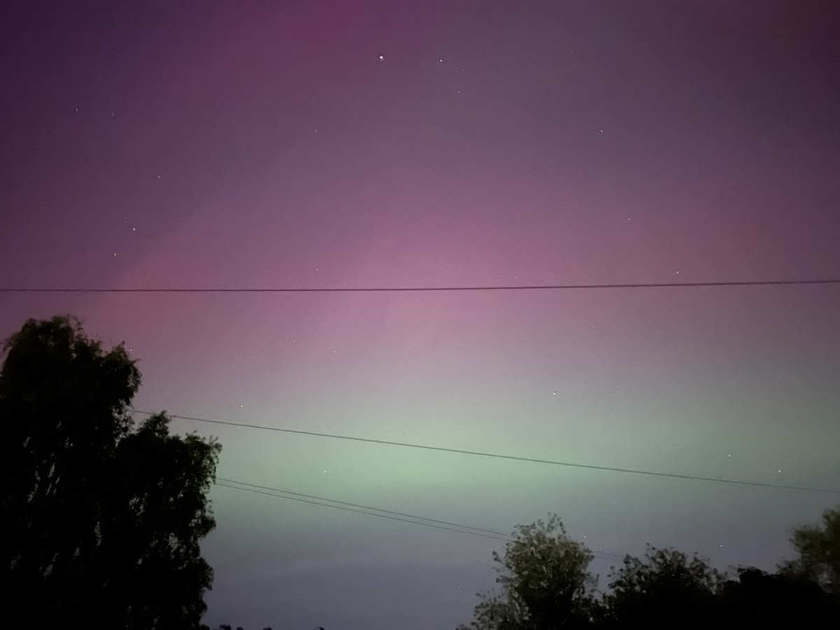 The Northern Lights could be seen changing colours and shape as they were visible from across Shropshire. Photo: Chris Pritchard / Shropshire Live