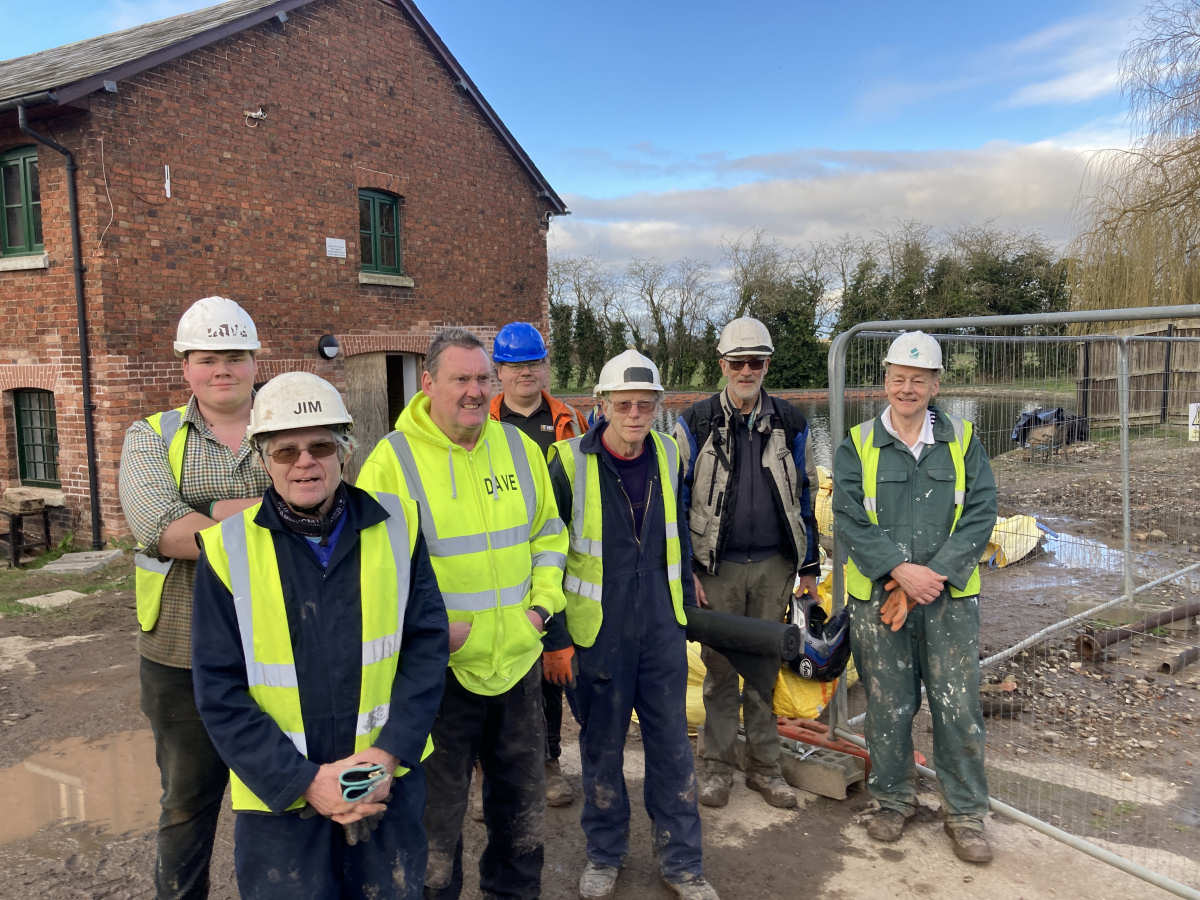 Volunteers from the Shrewsbury Newport Canals Trust at Wappenshall Wharf